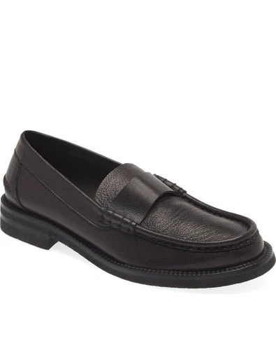 $750 PEDRO GARCIA STINA CLASSIC PENNY LOAFER LEATHER BLACK 40 (DB35)