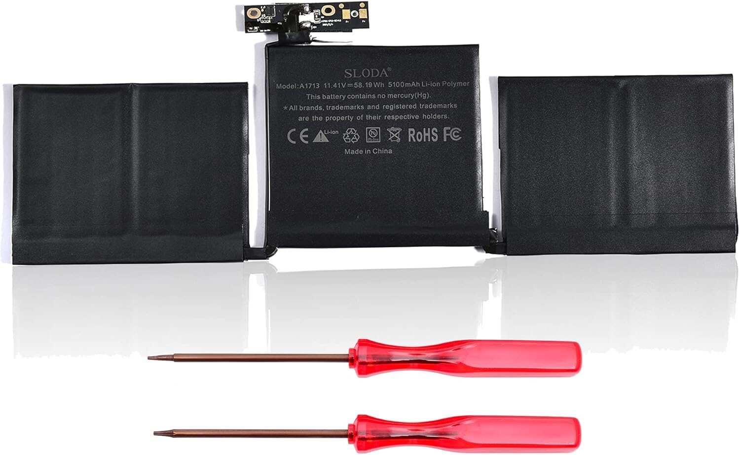 Batteria compatibile Macbook Pro 13” A1708 A2159 A2289 A2338 A1713 A2171 5100mAh