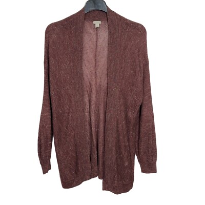 Hinge Womens Linen Bld Cardigan Sweater Size M Lightweight Autumn