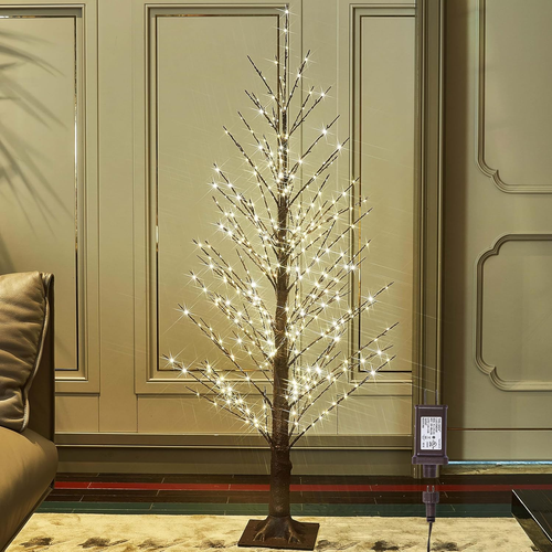 Hairui Lighted Brown Alpine Tree with 450L Warm White Fairy Lights 4FT, Brown Tw - Picture 12 of 12