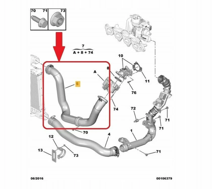 TURBO SCHLAUCH LADELUFTSCHLAUCH FÜR CITROEN JUMPY SPACETOURER 2.0 HDI 9806720880 - Bild 4 von 4