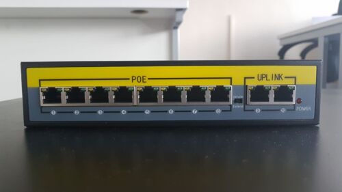 8 Channel PoE Switch Ethernet 10/100 Mbps Network 10 PORT Hub For CCTV IP NVR - Picture 7 of 9