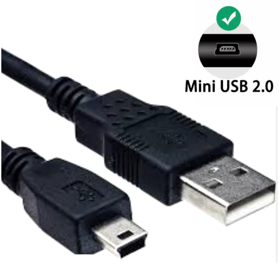 🔥x3 LOTE 6 PIES USB 2.0 A macho a Mini-B 5 pines sincronización de datos cable de carga GPS cable de cámara Foto 3 de 4
