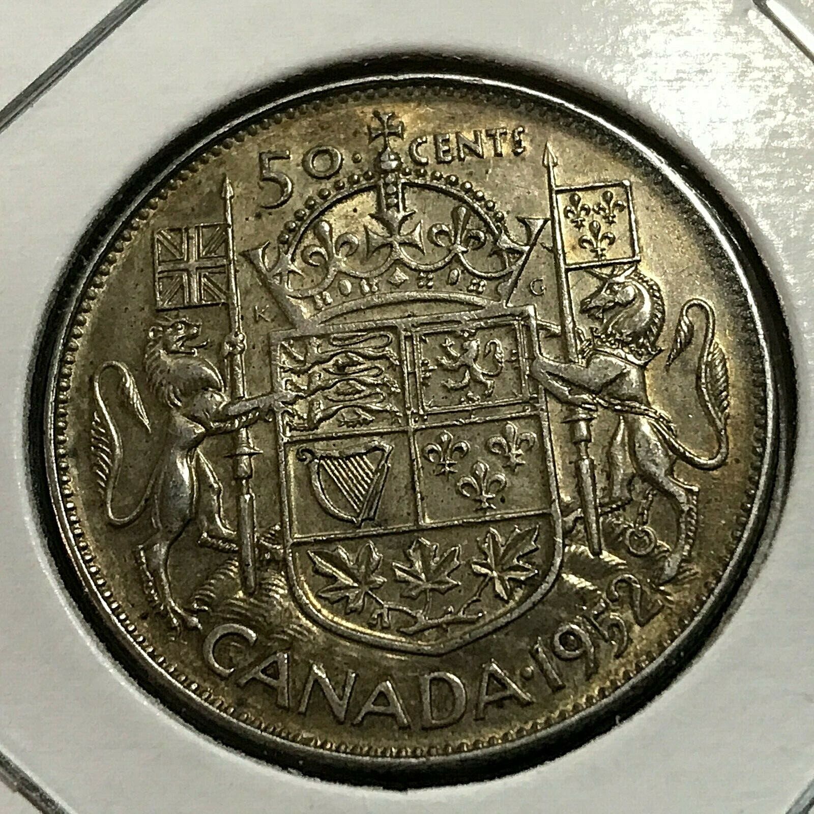 1952 CANADA SILVER 50 quality assurance A surprise price is realized CENTS HALF GRADE HIGH DOLLAR