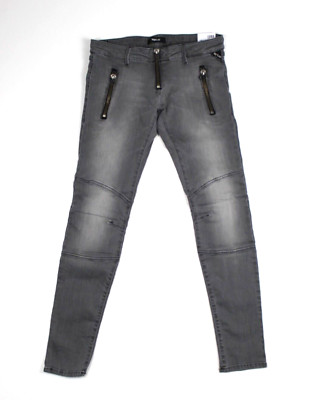 Replay Biker Damen Jeans Stretch WX8595 Black Comfort Denim - Grau W27