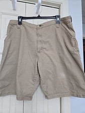 Wrangler Shorts Mens 38 Khaki High Rise 7 Pocket HAS SMALL Spot SEE Pic