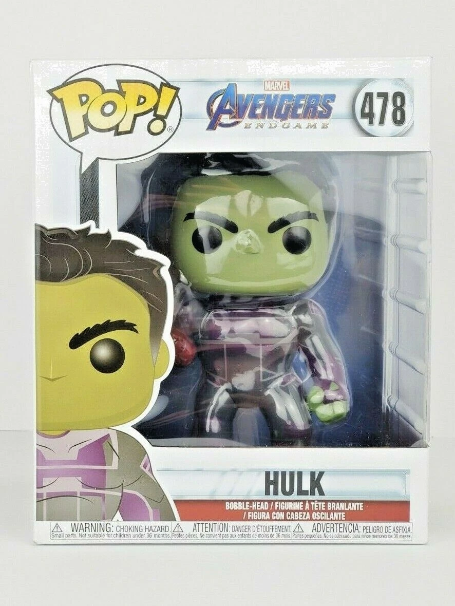 Figurine Pop Avengers : Endgame [Marvel] #478 pas cher : Hulk avec un gant  - 15 cm