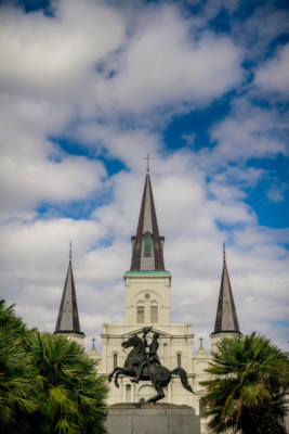 Póster Jackson Square Nueva Orleans | Impresión Artística 12x18 Pulgadas | Decoración De Pared | Lugares USA