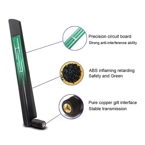 2pcs 4G LTE 5G Antenna 600-6000MHz 18dBi High Gain for Network Card Wifi Router - 第 4/13 張圖片