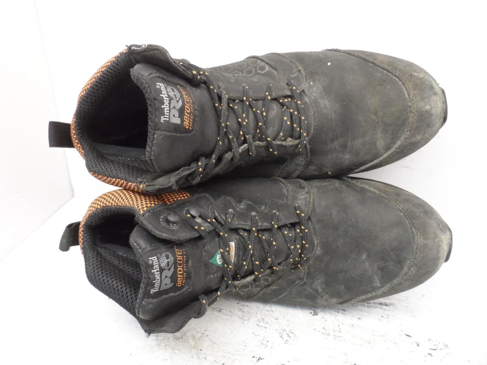 Timberland PRO Hombres Mid Reaxion CT Botas de Trabajo de Seguridad A21RU Negro/Naranja 11W Foto 4 de 4