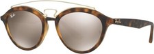 Ray Ban RB4257 Gatsby II Round Gold Mirror Sunglasses