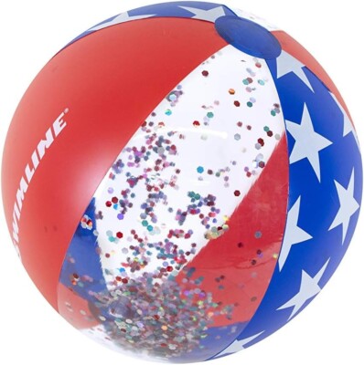 Americana Glitter Beach Ball