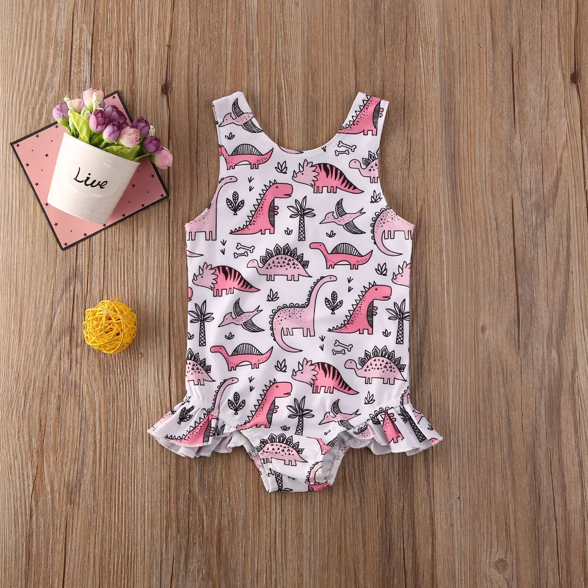 Girls top dinosaur swimsuit