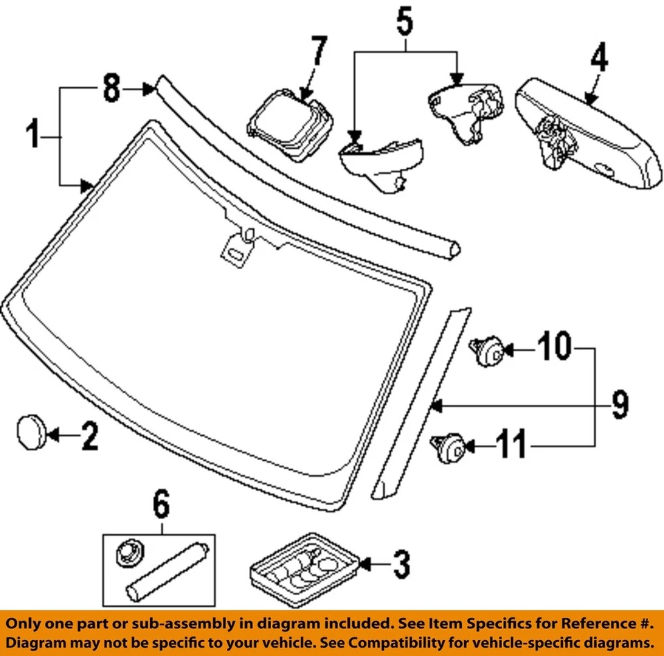 Espelho retrovisor interno central frontal usado serve: 2015 Land Rover Lr4 automático - Imagem 3 de 4