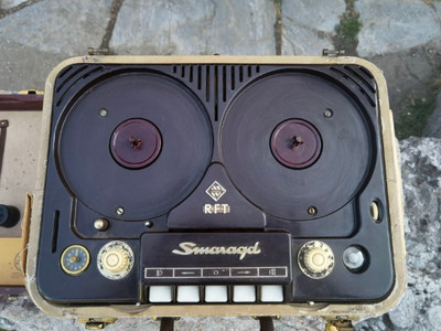 Smaragd 1960's recorder, vintage reel to reel player, Germany Smaragd reel tape