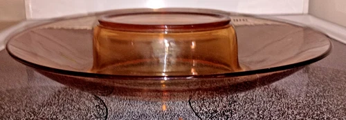 Large Oval Depression Glass Console Bowl Centerpiece Rolled Edge Excellent