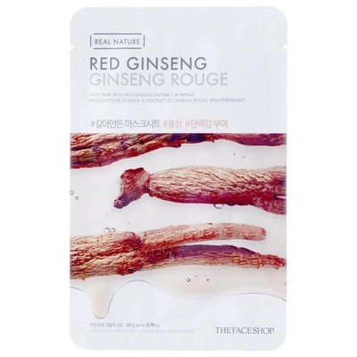 The Face Shop Real Nature Straffende Maske mit rotem Ginseng, 20 g