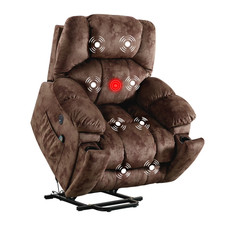 EBELLO Comfy Power Lift Recliner Chair with Massage and Heating for Elderly