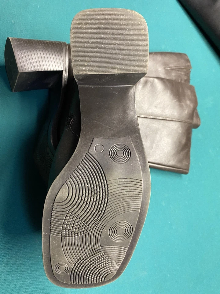 Women's BASS - SCARLET Brown Leather CHUNKY Heel boots size/10m - Image 4 of 4