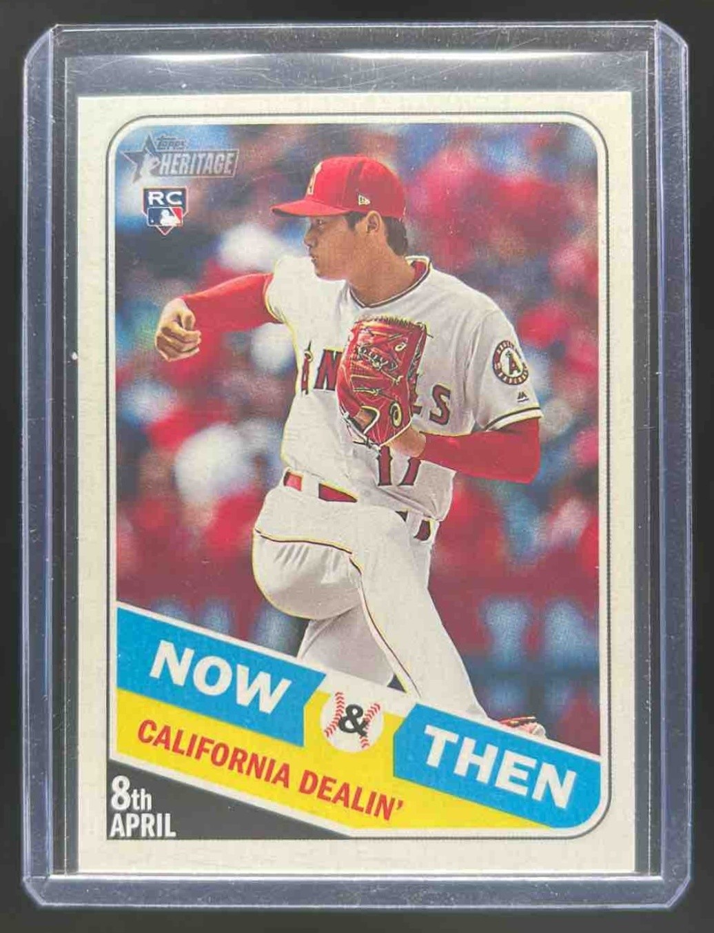 2018 Topps Heritage Shohei Ohtani Now & Then RC Rookie #NT-11 Angels