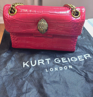Kurt Geiger London Leather Mini Kensington Crossbody Bag, Purse Red