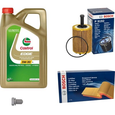 BOSCH Inspektionspaket 5 L Castrol EDGE 5W-30 LL für Audi A6 Avant 2.0 TDI