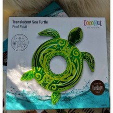 CocoNut Outdoor Translucent Sea Turtle Pool Float Durable, Long Lasting