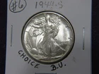 1944-S Walking liberty half in choice B.U. condition # 6