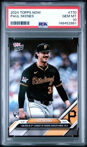 2024 Topps Now #770 Paul Skenes Rookie PSA-10 GEM MINT