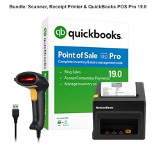 Bundle QuickBooks (POS) Point of Sale Pro 19.0  Scanner and Receipt Printer