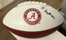 Rico Scott Signed Crimson ALABAMA Logo Football JSA COA