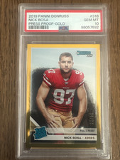 2019 Panini Donruss Nick Bosa Press Proof Gold /50 PSA 10 POP 2 Rated Rookie