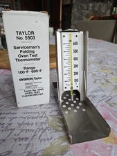 Taylor Serviceman's Folding Oven Test Thermometer 5903 In Original Box ACCURATE