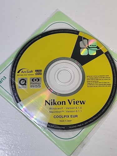Sealed Vintage 2 x CD Software Nikon View for Windows & Mac + Reference Manual - Picture 2 of 9