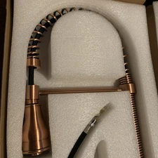 Single-Handle Pre-Rinse Spring Pull-Down Sprayer Kitchen Faucet in  Copper