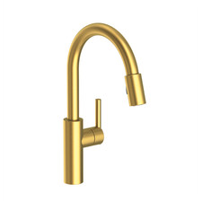 Newport Brass 1500-5103/04 East Linear Pull-down Kitchen Faucet Satin Brass PVD