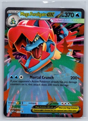 Mega Feraligatr ex 036 Holo Promo ME: Mega Evolution Promo Pokemon Near Mint