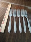 5 International Sterling Forks with Prelude Pattern 8.2 Troy OZ Excellent
