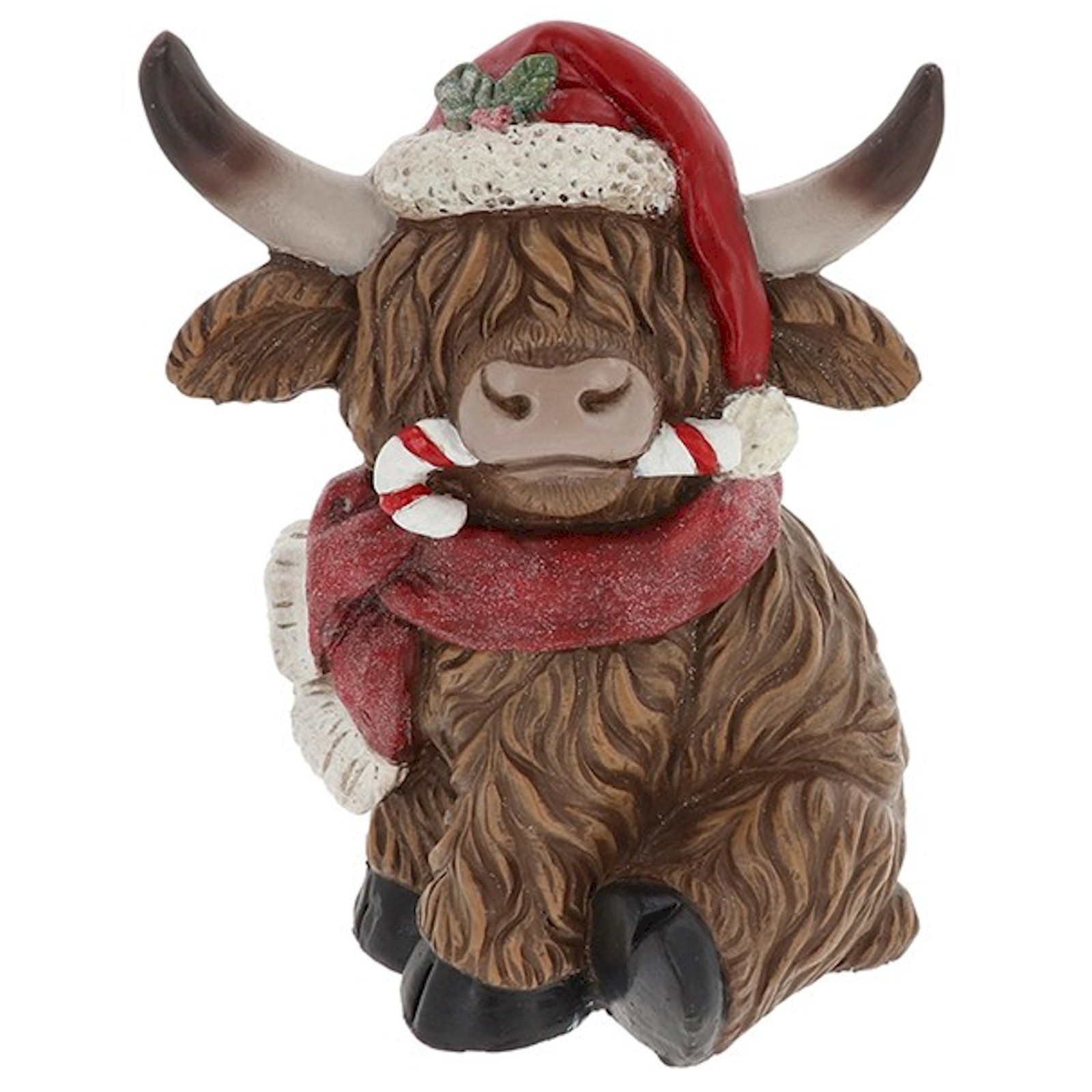 Shudehill Giftware Merry Christmas Sitting Extra Large Highland Cow Ornament