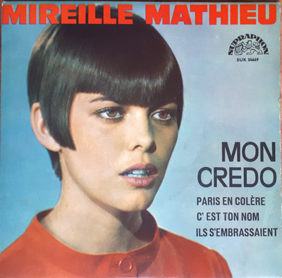 MIREILLE MATHIEU Mon Credo Pressage TCHEQUE P.Mauriat 45T EP Biem 1967 SUPRAPHON