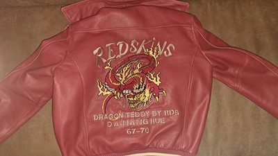 Redskins Lederjacke Größe M Rot LIMITED EDITION