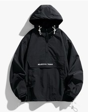 Spring Autumn Pullover Hooded Jacket Men Outdoor Versatile Casual Lightweight