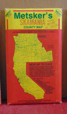Early 1990's Metsker Map of Skamania County, Washington