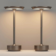 2 Pack Cordless Table Lamps Rechargeable, Portable 5000mAh LED Table Light, 3...