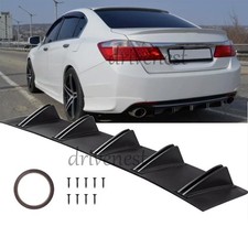 For 2013-2017 Honda Accord 10 Fins Rear Bumper Diffuser Spoiler Lip Splitter