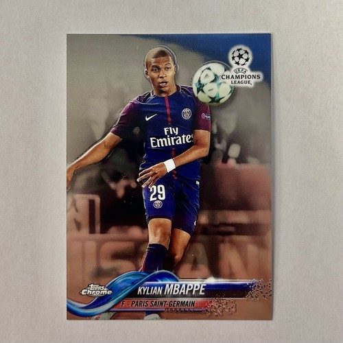 2017 Topps Chrome UCL Kylian Mbappe RC #41 Rookie France PSG (D)