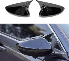 FOR 2018-2022 ACCORD M STYLE GLOSS BLACK SIDE MIRROR COVER CAP OVERLAY W/O Qvohn