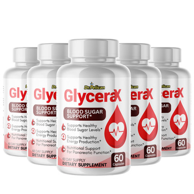 GlyceraX- Blood Support- 5 Bottles- 300 Capsules