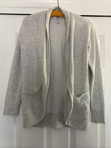 Athleta Girl Size XL/14 Gray Wrap 'N Roll Sweatshirt 2.0 Cardigan
