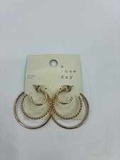 A New Day Gold Tone Hoop Earrings Nickel Free